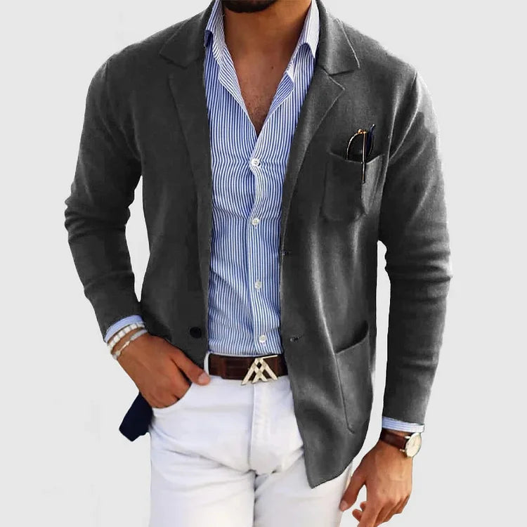 Blazer met reverskraag en knoopsluitingvee