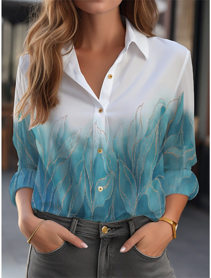Blouse met knoopsluiting en lange mouwenvt