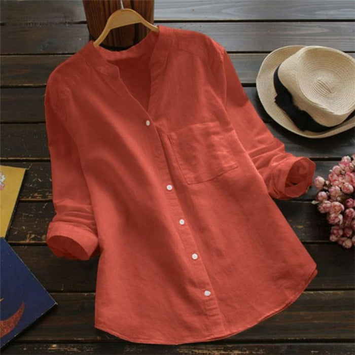 Blouse met ruime pasvorm en knoopsluiting
