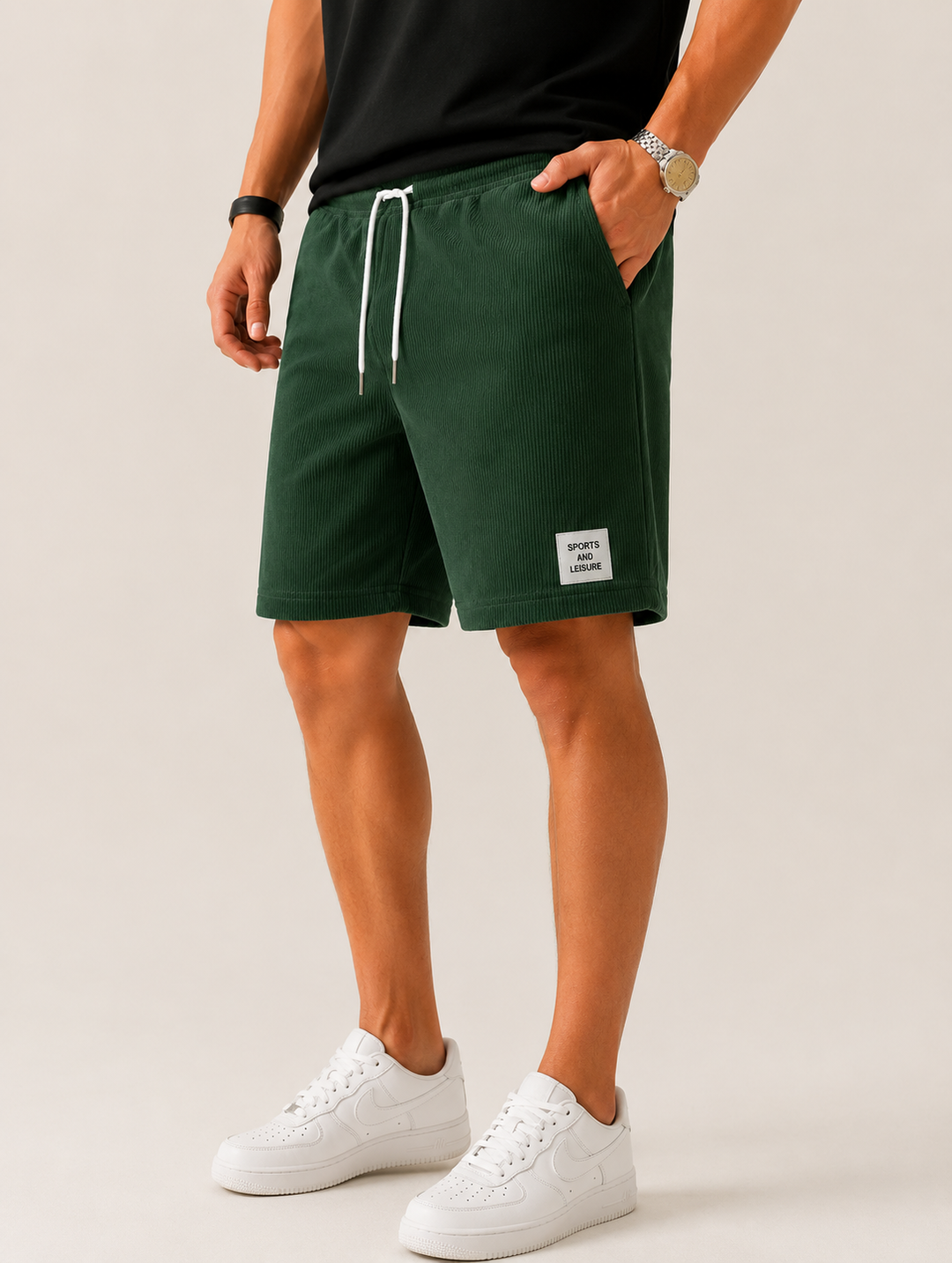 Pantaloncini Heren Geribde - Vita elastica