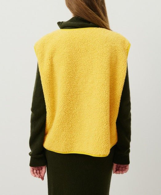 Dames Fleece Gilet - Mouwloos Gilet met Drukknopen