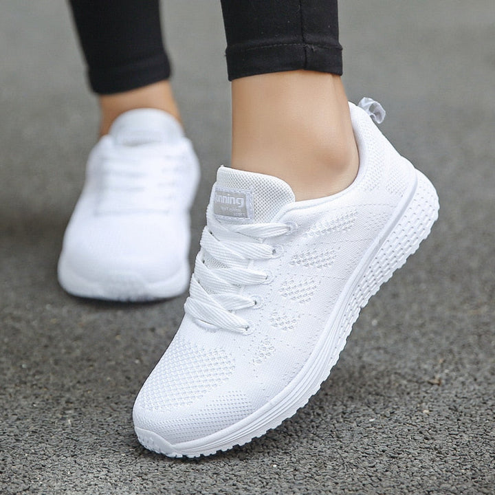 Dames Hardloopsneakers - Lage Sneakers met Vetersluiting