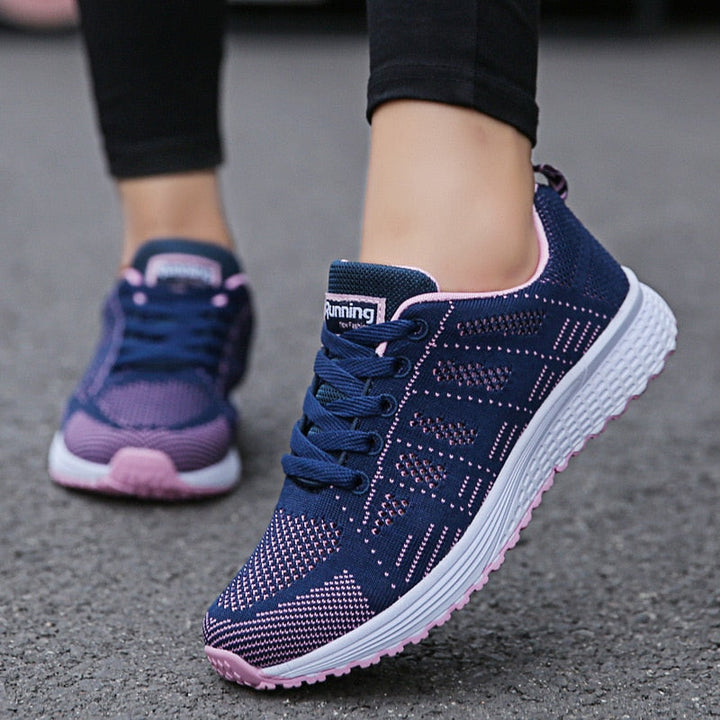 Dames Hardloopsneakers - Lage Sneakers met Vetersluiting