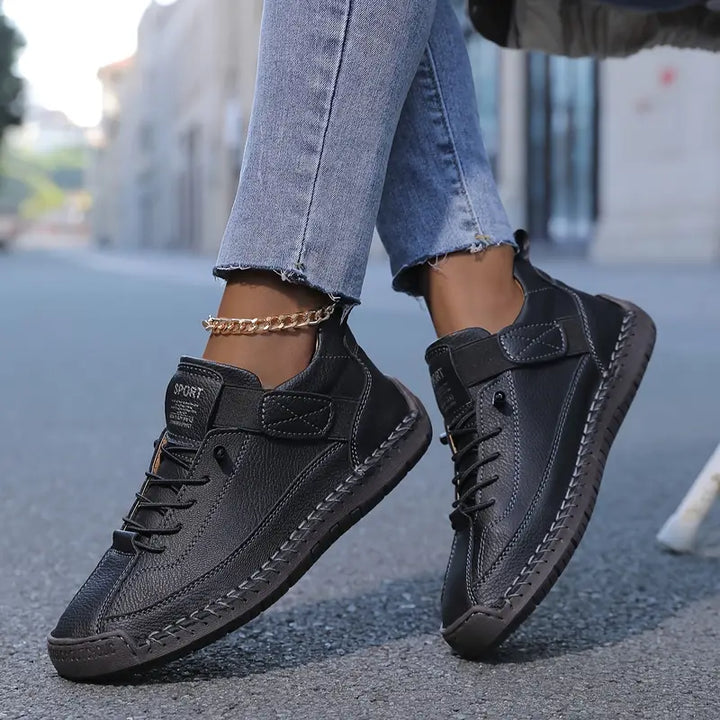 Dames Platte Sneakers met Veters - Elastische Veters en Zool