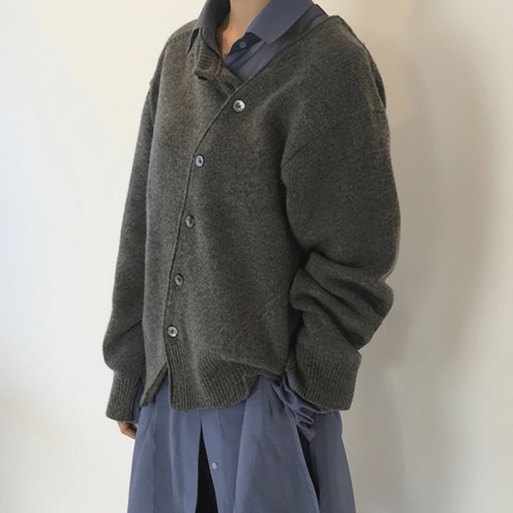 Dames Vest met Asymmetrische Knoopsluiting - Verlaagde Schouders