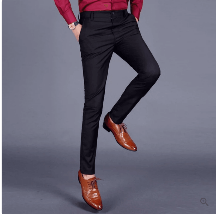 Heren Broek Rechte Pasvorm met Stretch Taille black 4