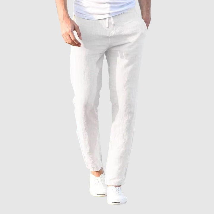 Heren Broek met Rechte Pijpen - Taille met Trekkoord en Steekzakken