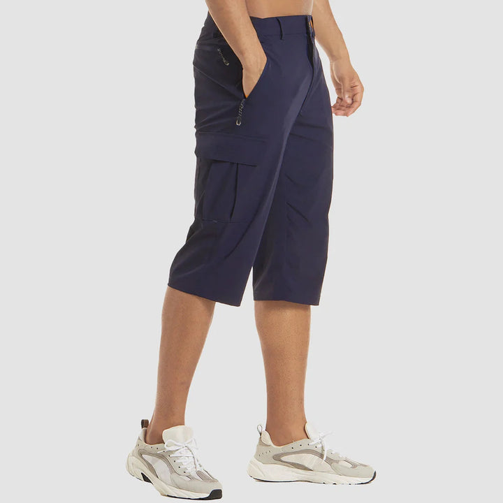 Heren Cargo Capri Shorts - Lengte Tot Onder de Knie