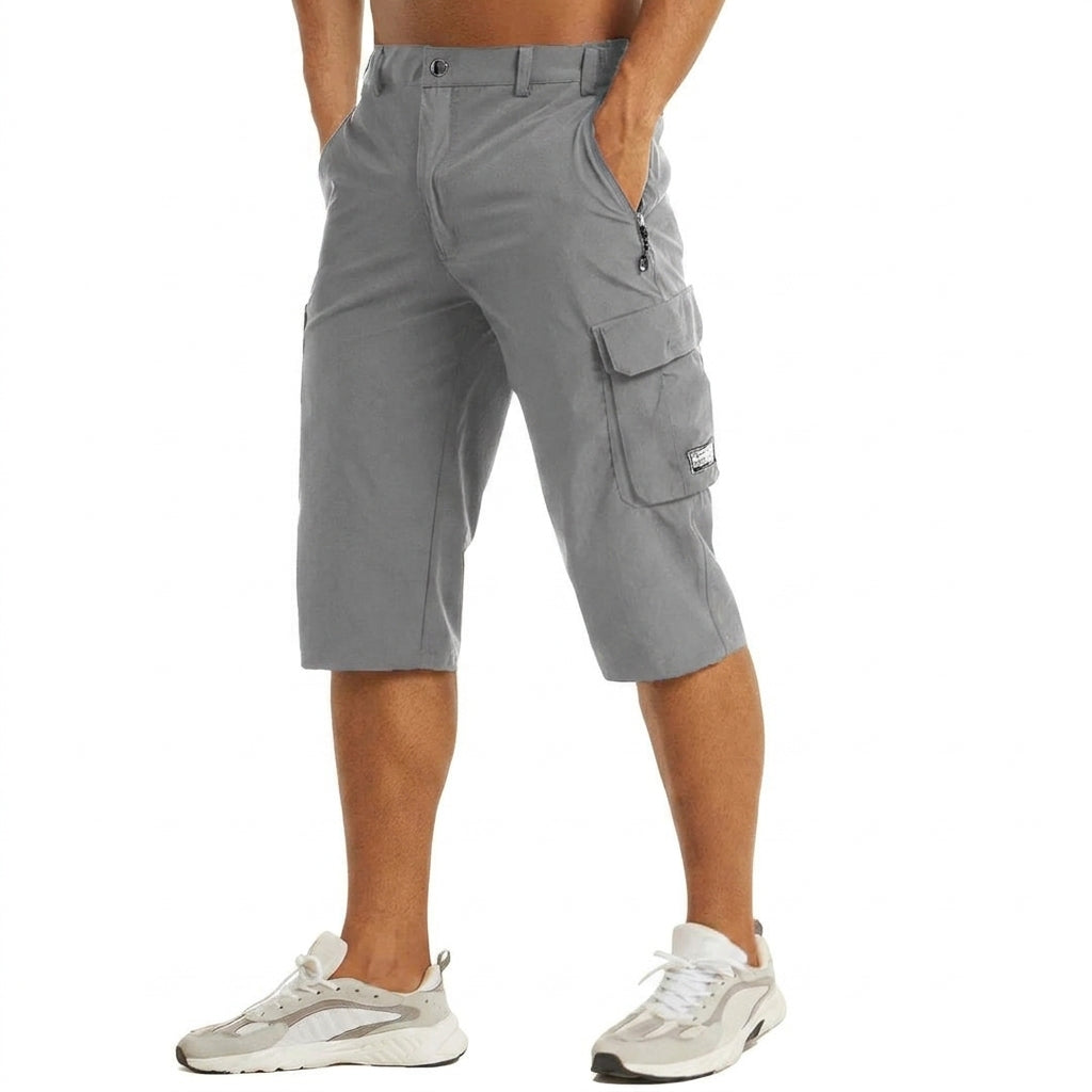 Heren Cargo Capri Shorts - Lengte Tot Onder de Knie