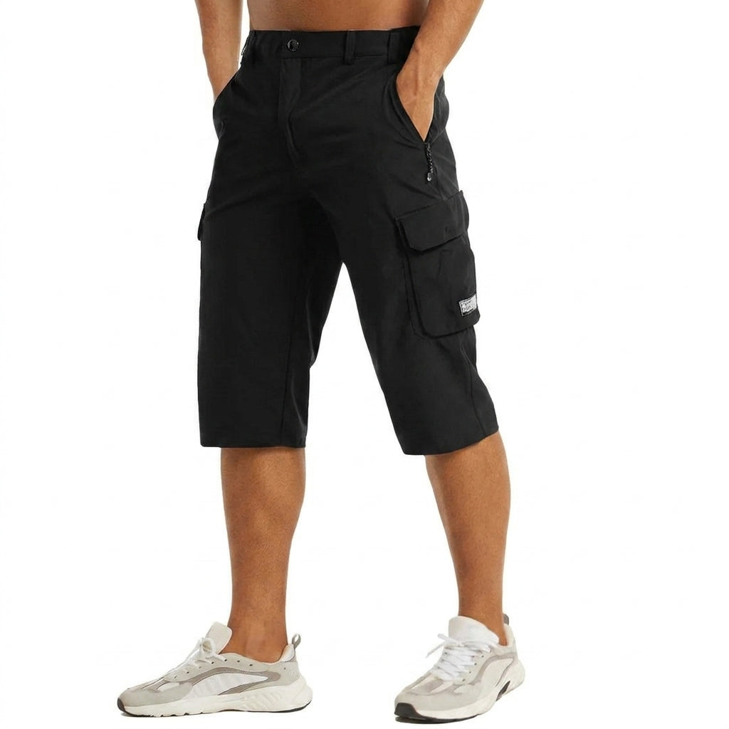 Heren Cargo Capri Shorts - Lengte Tot Onder de Knie