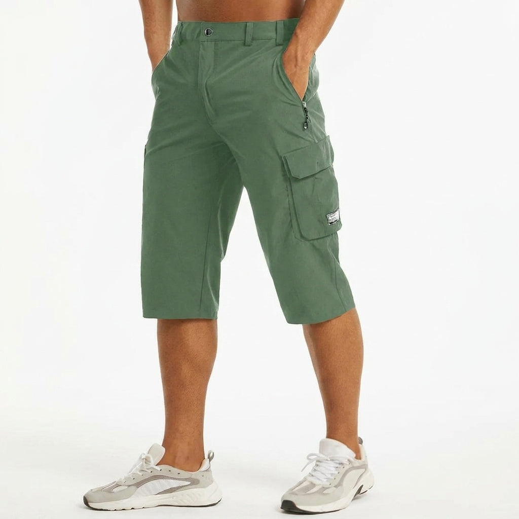 Heren Cargo Capri Shorts - Lengte Tot Onder de Knie