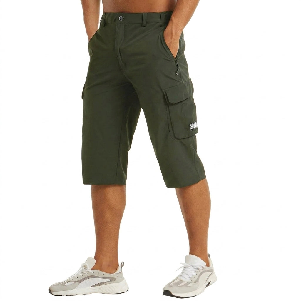 Heren Cargo Capri Shorts - Lengte Tot Onder de Knie