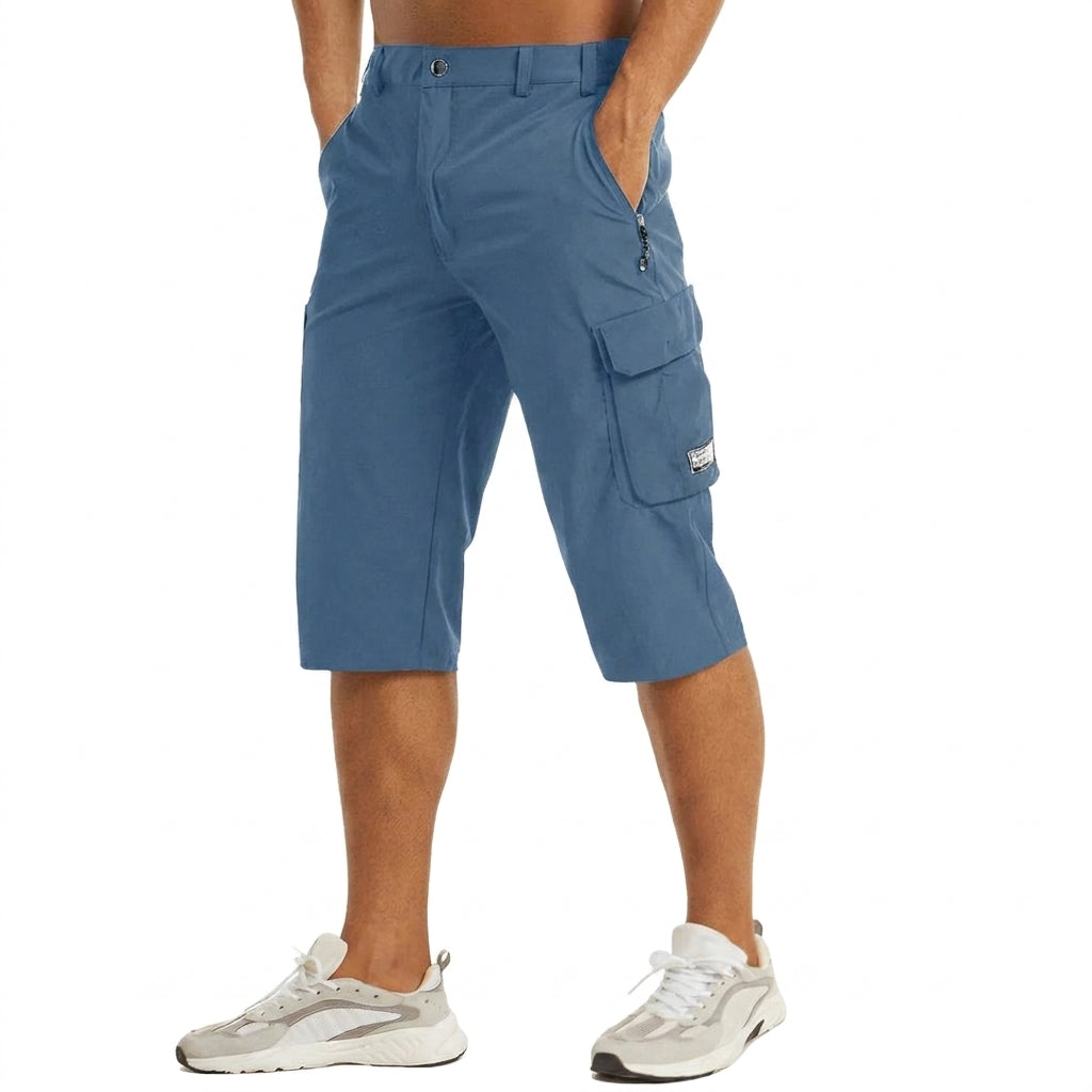 Heren Cargo Capri Shorts - Lengte Tot Onder de Knie