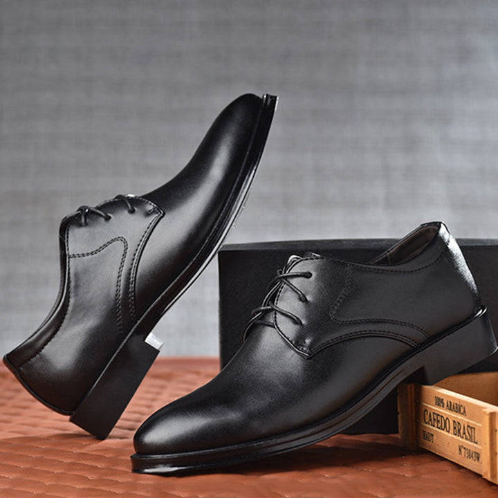 Heren Derby Schoenen met Vetersluiting - Effen Neus