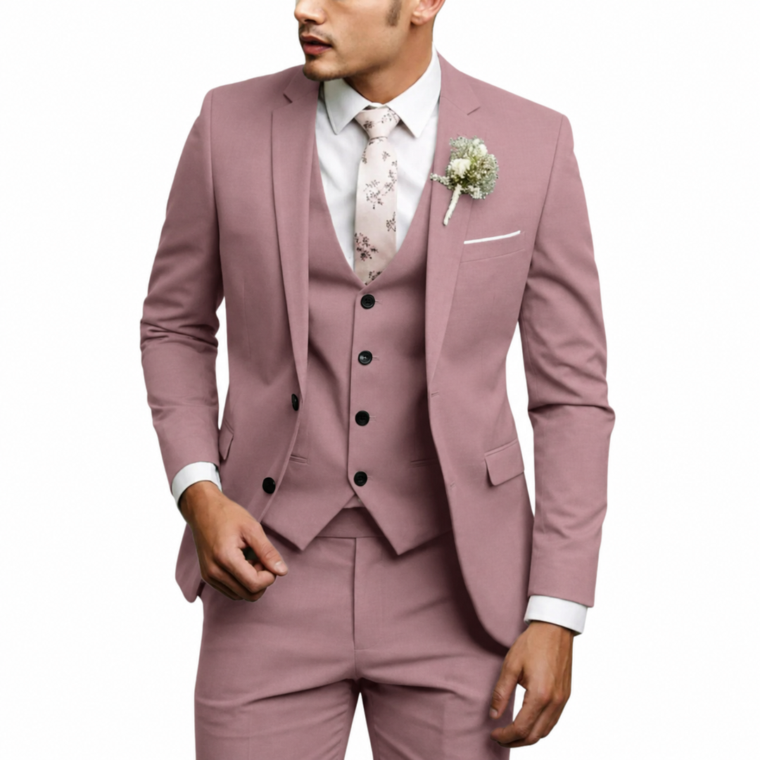 Heren Drie-Delig Pak - Slim Fit met Blazer, Gilet en Broek