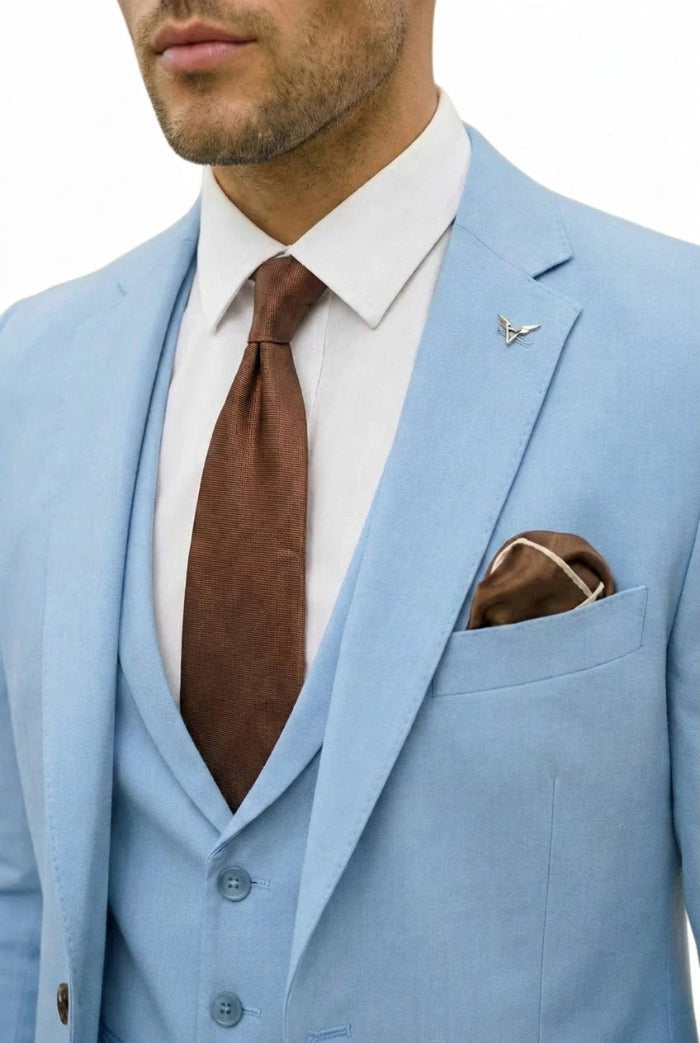 Heren Driedelig Pak - Enkelrijige Blazer, Gilet en Pantalon