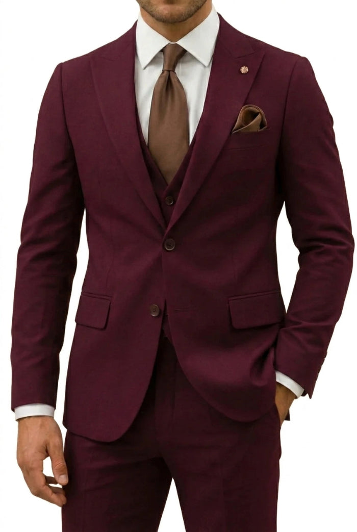 Heren Driedelig Pak - Enkelrijige Blazer, Gilet en Pantalon
