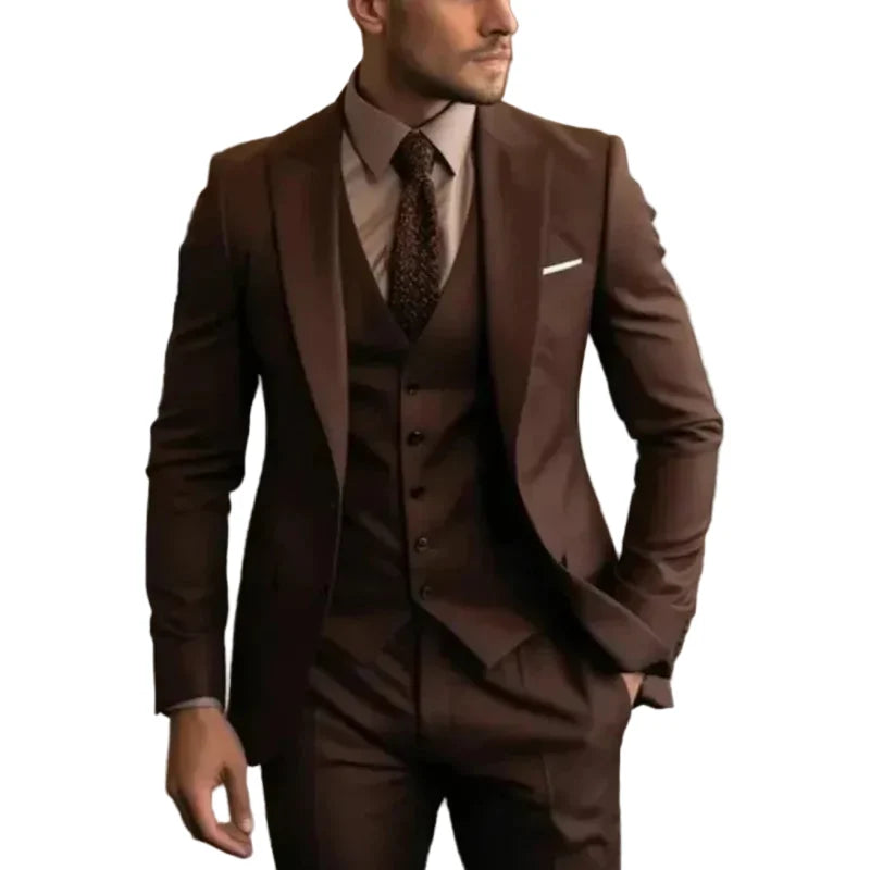 Heren Drieledig Pak - Enkelrijig Colbert, Gilet en Pantalon Set