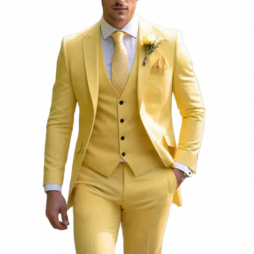 Heren Drieledig Pak - Enkelrijig Colbert, Gilet en Pantalon Set
