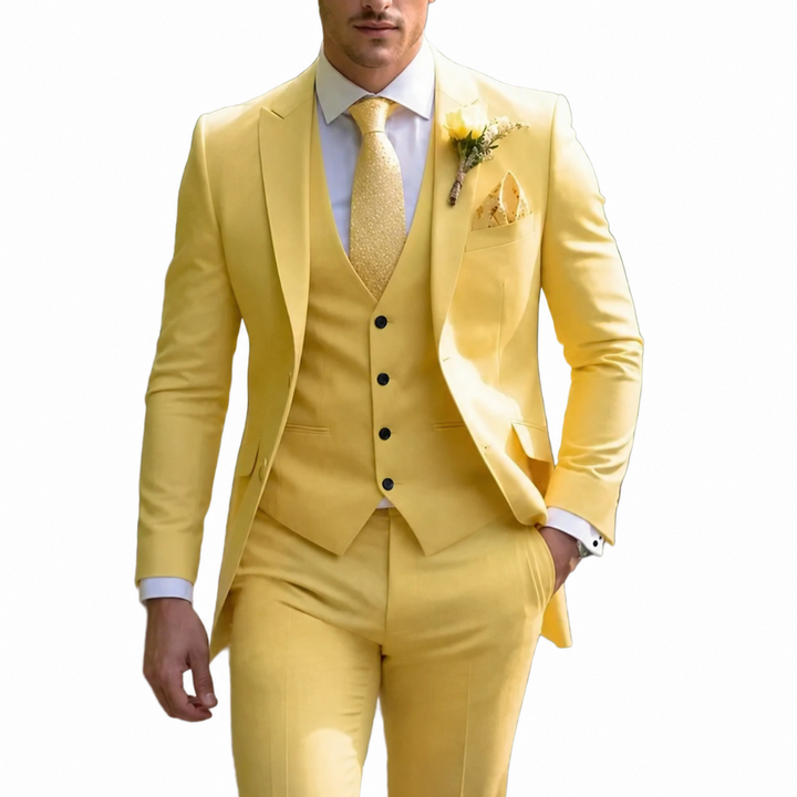 Heren Drieledig Pak - Enkelrijig Colbert, Gilet en Pantalon Set