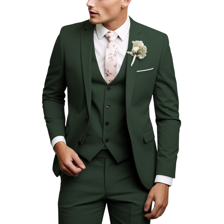 Heren Drieledig Pak - Enkelrijig Colbert, Gilet en Pantalon Set