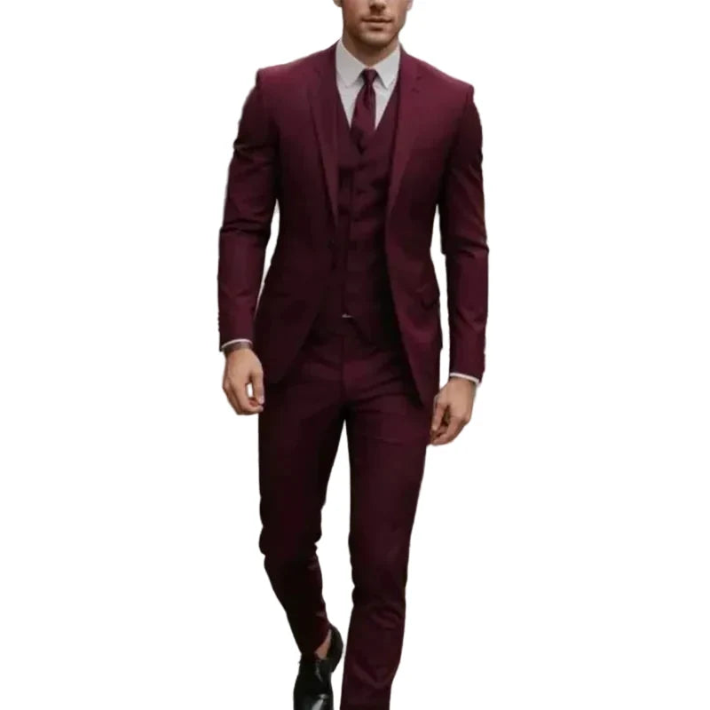 Heren Drieledig Pak - Enkelrijig Colbert, Gilet en Pantalon Set