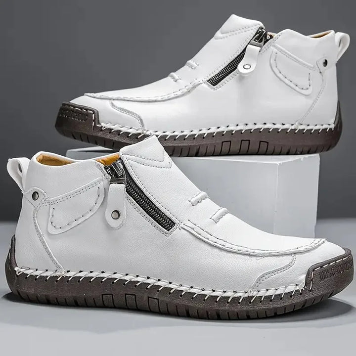Heren Enkelschoenen - Mocassinneus met Rits aan de Zijkant