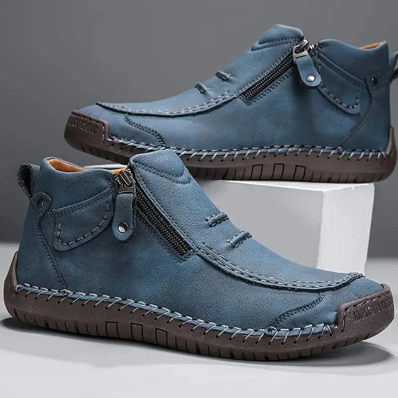 Heren Enkelschoenen - Mocassinneus met Rits aan de Zijkant