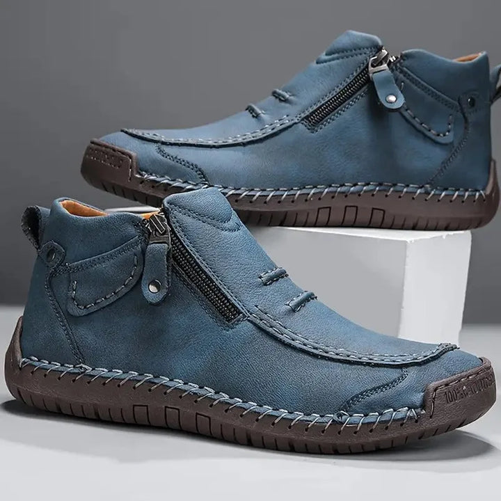 Heren Enkelschoenen - Mocassinneus met Rits aan de Zijkant