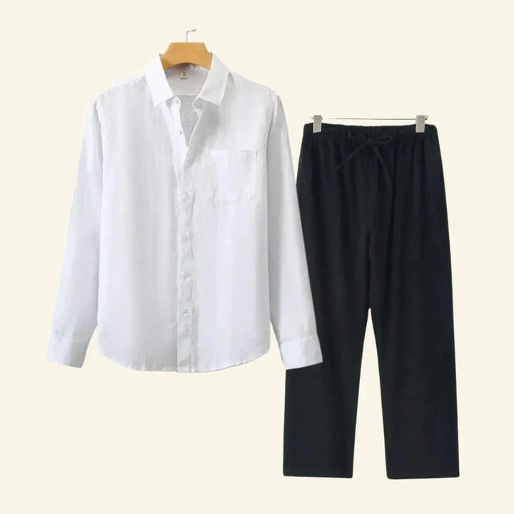 Heren Set Overhemd en Broek Casual Pasvormacs