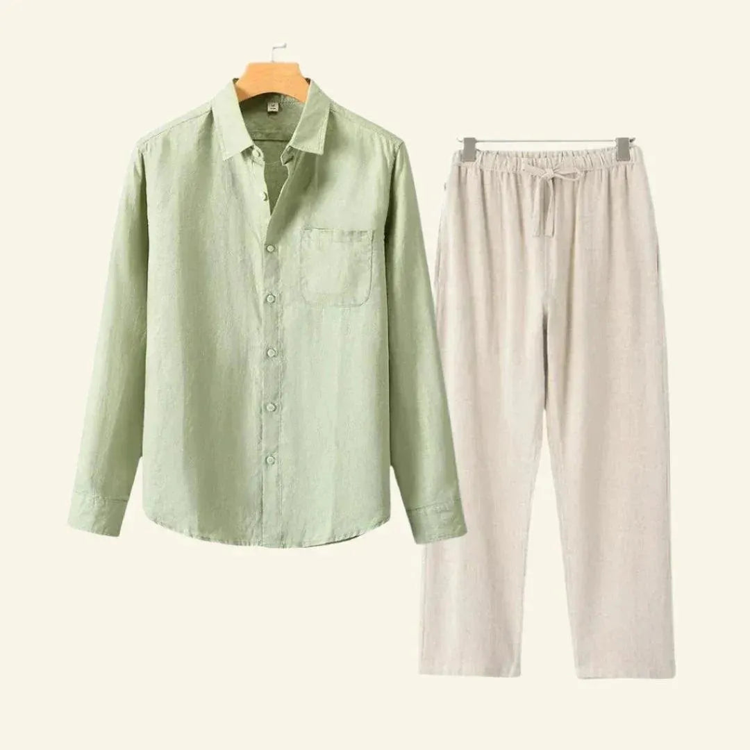 Heren Set Overhemd en Broek Casual Pasvormdcs