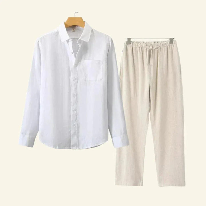 Heren Set Overhemd en Broek Casual Pasvormscsw