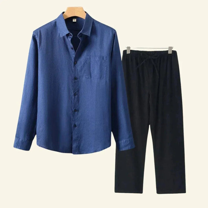 Heren Set Overhemd en Broek Casual Pasvormv dd 