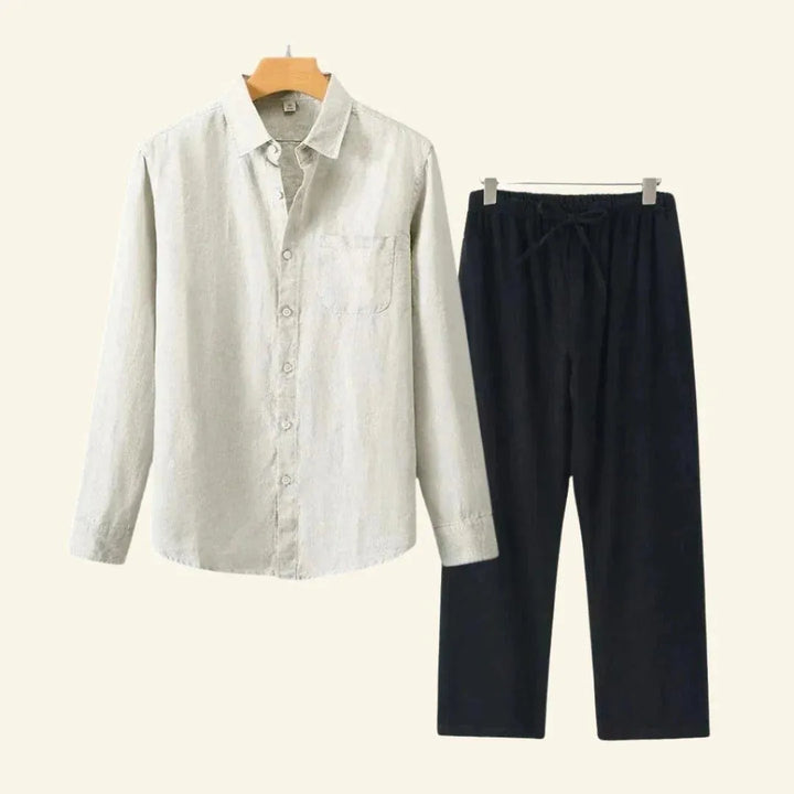 Heren Set Overhemd en Broek Casual Pasvormvvws