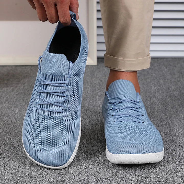 Heren Sneakers met Brede Neusruimte - Lage Sneakers met Vetersluiting