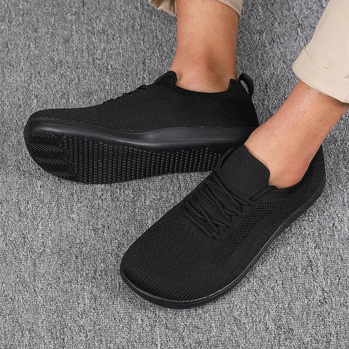 Heren Sneakers met Brede Neusruimte - Lage Sneakers met Vetersluiting