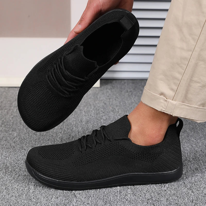 Heren Sneakers met Brede Neusruimte - Lage Sneakers met Vetersluiting
