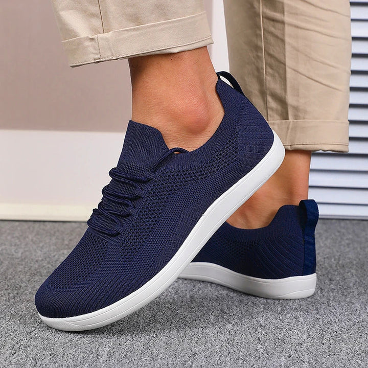 Heren Sneakers met Brede Neusruimte - Lage Sneakers met Vetersluiting