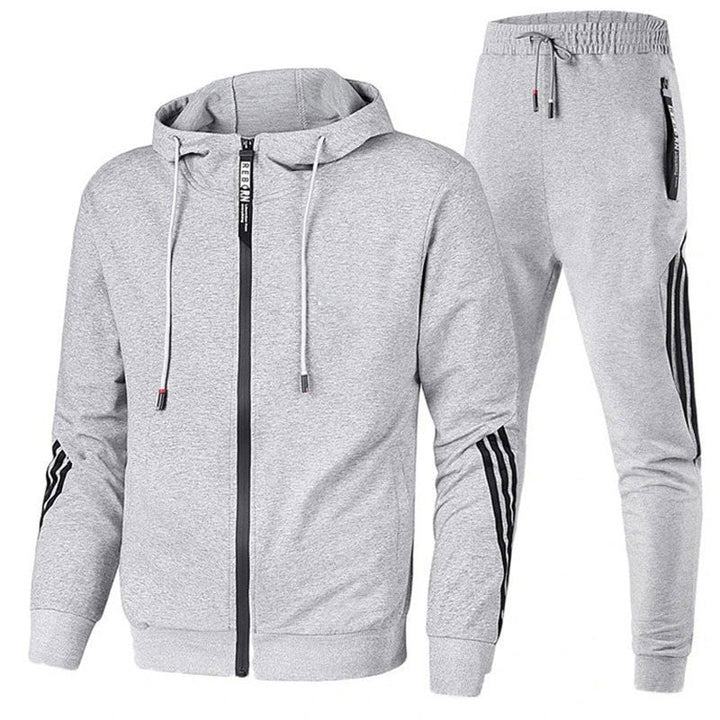 Heren Trainingspakset met Capuchon - Jas met Rits en Joggingbroek