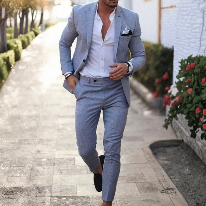 Heren Tweedelig Pak - Blazer met Revers en Pantalon