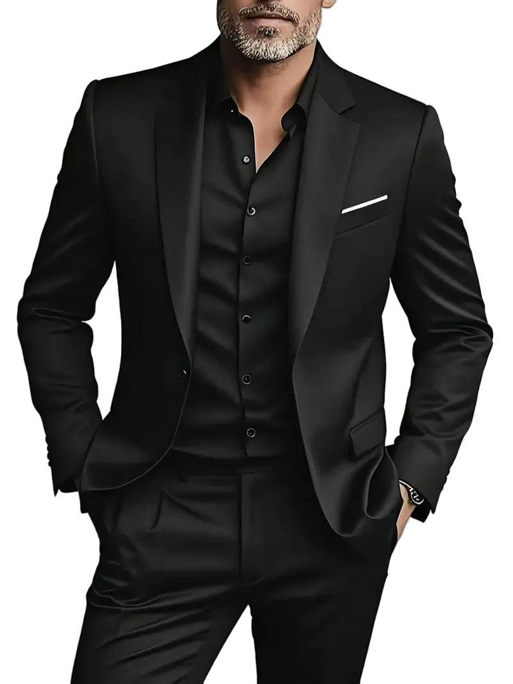Heren Tweedelig Pak - Colbert met Revers en Pantalon Set