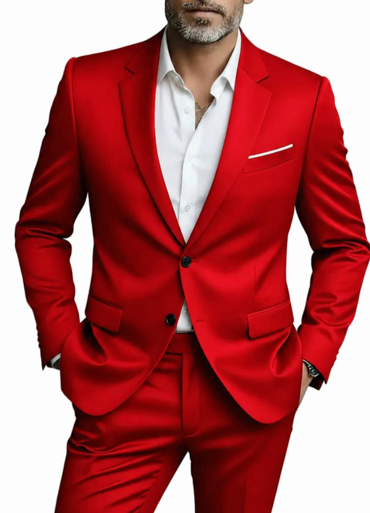 Heren Tweedelig Pak - Colbert met Revers en Pantalon Set