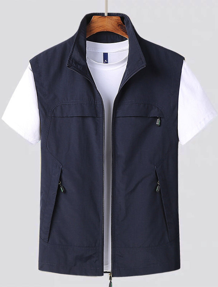 Heren Utility Gilet met Ritssluiting - Opstaande Kraag