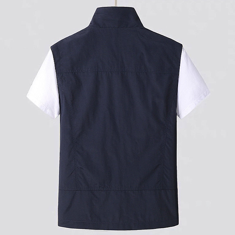 Heren Utility Gilet met Ritssluiting - Opstaande Kraag