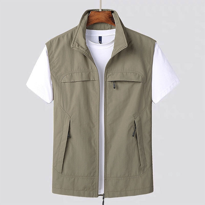 Heren Utility Gilet met Ritssluiting - Opstaande Kraag