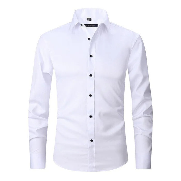 Slim Fit Overhemd - Lange Mouwen en Klassieke Kraag