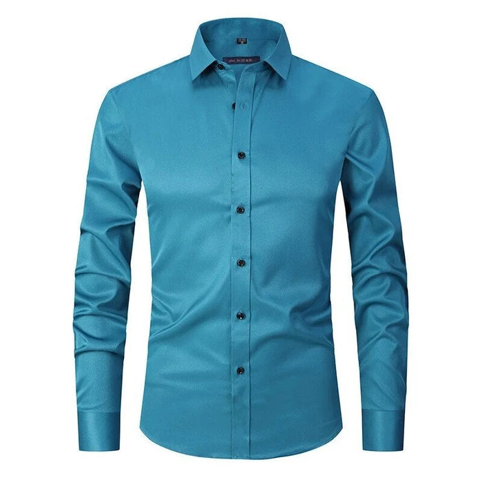 Slim Fit Overhemd - Lange Mouwen en Klassieke Kraag