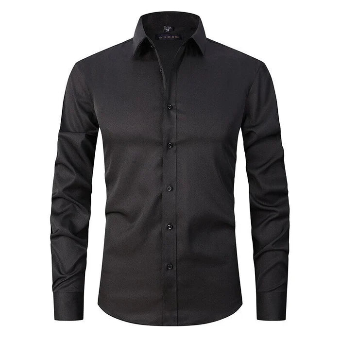Slim fit overhemd met lange mouwen en klassieke kraag